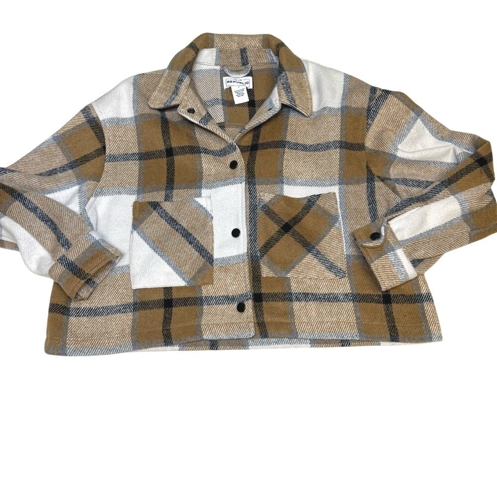 For the Republic plaid flannel shirt jacket size‎ small